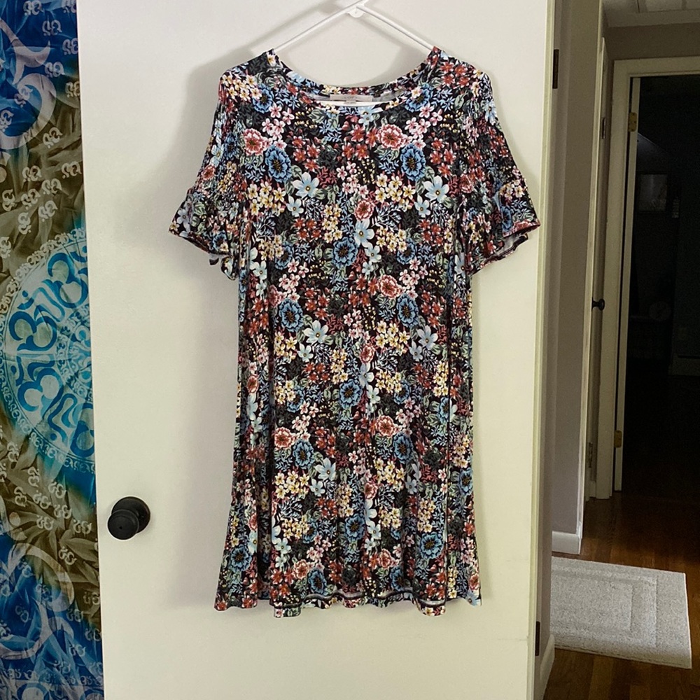 Short sleeve patterned dress from LOFT